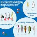 Fishing Bait Kit, 88 Pcs Fishing Tackle Set with Soft Hard Fishing Lures for Freshwater and Saltwater, 24 Days Surprise Fishing Gifts for Teen Boys Man Father Boyfriend Brother