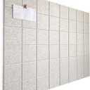 Quilting Design Wall Panels - 12 Pack 11.8x11.8 Felt Tiles for Quilt Design Board with Adhesive Tabs - Quilters Sewing Room Wall Decor - Ivory