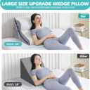 Wedge Pillow for Sleeping, Orthopedic Bed Wedge Pillow Set, 15-in-1 Adjustable Memory Foam Wedge Pillow Post Surgery, 9 &16 & 20 inch Height 3-in-1 Incline Pillows Wedges for Acid Reflux/Snoring