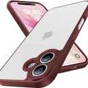 for iPhone 17 Case, [Ribbed Non-Slip Sides] [Military-Grade Drop Protection] [Full Camera Protection] Anti-Yellow Soft-Touch Shockproof Slim Phone Case for iPhone 17, WineRed