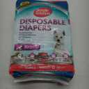 Simple Solution Female Dog Diapers Disposable Diapers for Potty Training, Incontinence, and Heat Cycle Protection Leak-Proof Fit for Small Dogs, 1219 Inch Waist 30 Count, S