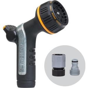 Melnor 65179AMZ Heavyweight Metal Thumb Control Nozzle w/Quick Connect Set (Multi-pattern)