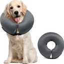 MIDOG Inflatable Dog Neck Donut Collar Alternative After Surgery, Soft Protective Recovery Cone for Small Medium Large Dogs and Cats Puppies - Alternative E Collar (Gray, L)