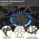 Upgraded W10447925 Gas Stove Burner Replacement for Whirlpool Stove Parts,Cast Iron Stove Grate Kenmore Maytag Gas Range Part Amana Inglis Kirkland Cooktop Stove Accessories 4Pcs Stove Top Grates Rack