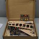 Hamiledyi 4 Layers Large Bird Playground 32" H Pet Parrot Playstand Gym Perch Wood Playpen for Parakeets Lovebirds Conure Cockatiel Cockatoos Finch Budgies or Other Small and Medium Sized Birds