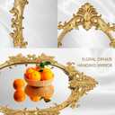 Gold Oval Wall Mirror, 19"x27" Vintage Decorative Baroque Hanging Mirrors for Bedroom, Living Room Dresser Decor, Entryway
