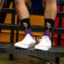 For Bare Feet NFL Unisex Kids Black Wave Crew Sock NFL - Youth