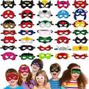 Superhero Masks for Kids Adults, 35pcs Costume Masks Cosplay Eye Masks Party Favors Supplies Birthday Decorations