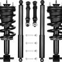 BDFHYK 2PCS Front and 2PCS Rear Shock Absorbers and Front Balance Bar Absorber kit Compatible with Chevy GMC Silverado Sierra 1500 Replacement Struts Shocks Assembly for 239112 4345074 K700432