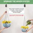 Retractable Plant Hanger - Upgrade Plant Pulleys for Hanging Plants, Easy to Raise and Lower, Suitable for Garden Flower Pots, Hanging Planter, Bird FeederBlack, 4 PCS