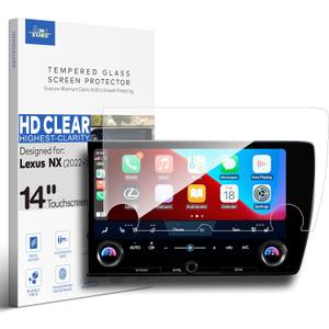 Glass Screen Protector for 2022 2023 2024 2025 Lexus NX NX350 / NX350h / NX450h+ / NX450h+F Sport 14 Inch Touchscreen (HD Clear)