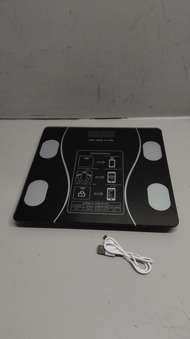 Stylish LED Display Body Fat Scale, Weight Scale, Bluetooth Smart Scale with Health app Integration, Body Fat and Health Monitor with app sync, Black