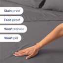 Bedding Fitted Sheets Grey Size 80x78 in Comfy, Breathable & Cooling Bed Sheet