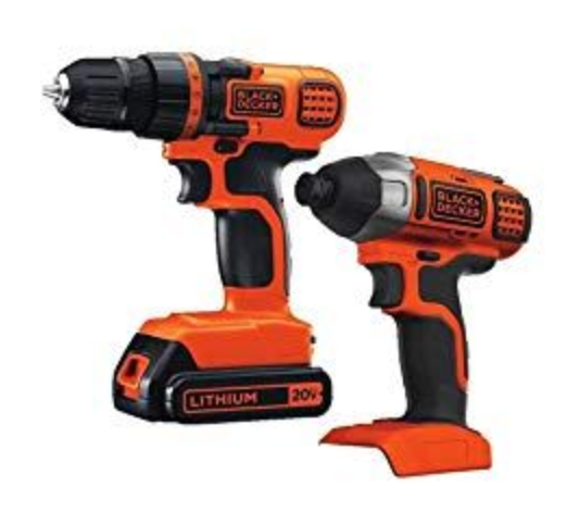 BLACK+DECKER 20V Lithium Cordless Drill and Impact Driver Combo Kit, Battery and Charger Included