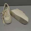 LUCKY STEP Women's Platform Fashion Sneakers Classic Wedge Canvas Casual Low Top Retro Walking Shoes (Beige, 7)