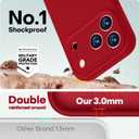 LOVE 3000 Designed for iPhone 17 Pro Case, Premium Silicone [Compatible with Magsafe][Soft Anti-Scratch Microfiber Lining] Shockproof Protective Phone Case for Men Women 6.3", Red