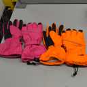 Cooraby 2 Pairs Kids Snow Ski Gloves Winter Waterproof Warm Gloves for Boys Girls Cold Weather Outdoor
