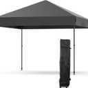 10X10 Pop Up Canopy Tent,Easy Up Outdoor Sun Shade,Commercial Street Vendors Party Tents,Instant Outdoor Sun Shade for Events,Parties,Camping- Commercial Gazebo with Roller Bag,8 Stakes & 4 Sandbags (Black)