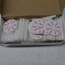 150 Church Candles with Drip Protectors for Devotional Candlelight Vigil Service, Box of 150 Candles, Unscented White 5" H X 1/2" D, No Smoke