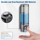 Shampoo and Conditioner Dispenser 1 Chamber No Drill, Shower Soap Pump Dispenser Wall Mounted, Body Wash Dispenser for Shower, Shower Gel Dispenser Shampoo Holder for Bathroom (Gungrey 1 Chamber)