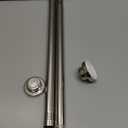 Ausemku Shower Curtain Rod - 32-43 Inch Rustproof Tension Rod, Non-Slip Spring Design, No Drilling Adjustable Curtain Rod for Bathroom, Kitchen, and ClosetSilver