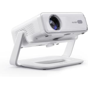 Aurzen Multi-Angle Projector Stand, 180 Rotation, Compatible EAZZE D1R, D1, D1G & Most Projectors (-Inch Screw, Gimbal Stand, White)