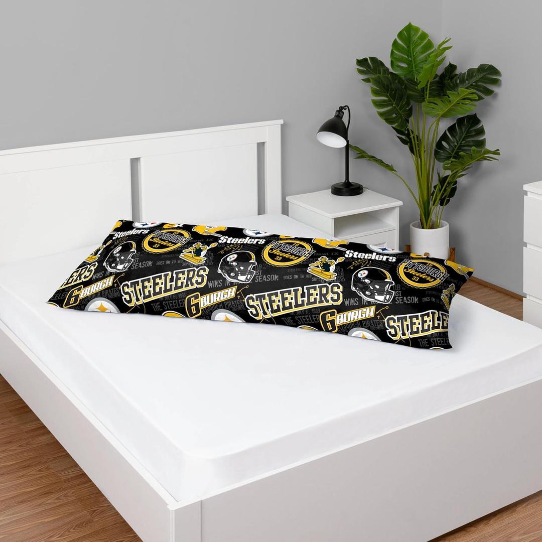 FOCO NFL Unisex-Adult NFL Team Logo Printed Plush Body Pillow (One Size)
