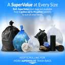 Reli. SuperValue 13 Gallon Trash Bags | 1000 Count Bulk | Tall Kitchen | Can Liners | Clear Multi-Use Garbage Bags