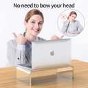 Acrylic Monitor Stand Riser Acrylic Laptop Stand Riser PC Holder Clear Computer Monitor Stand for Desk White Laptop Stand for Desk Compatible with iMac MacBook All Notebooks