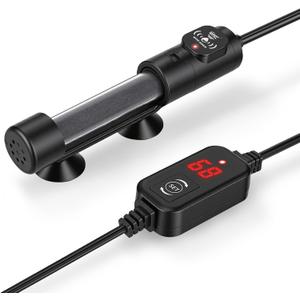 hygger 300W Submersible Aquarium Heater with Digital Temperature Controller, Mini Fish Tank Heater for 4080 Gallon Tanks, Overheat & Out-of-Water Protection, Freshwater & Saltwater