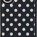 Cute Polka Dot Phone Case for iPhone 17, Black
