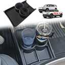 BestEvMod Gen 2 Lower Center Console Organizer Tray Compatible with Rivian R1T R1S 2026 2025 Gen 2 Fit 32oz Bottle Interior Accessories ABS Material with PVC Trim Floor Console Storage (Black)