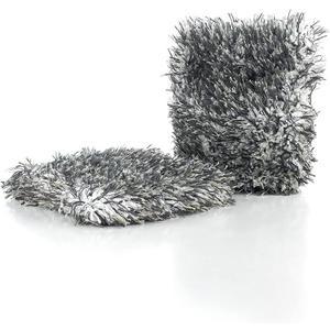The Rag Company  The Cyclone Ultra Wheel Mitt  Perfect for Wheels, Grills, and Tight Areas; Proprietary Microfiber Blend; Easily Releases Contaminates Upon Rinsing, 6in x 7in, Black/Grey (2-Pack)