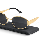 livho 2025 Trendy Oval Sunglasses - Stylish Polarized Shades for Everyday - Retro Metal Frames
