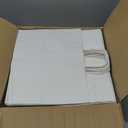 Bakepacker 100-Pack Wide Large Size Paper Bags With Handles Bulk 12.6"x4.3"x10" White Party Shopping Bags