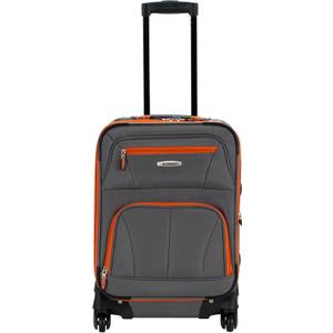 Rockland Pasadena Softside Spinner Wheel Luggage, Charcoal, Carry-On 20-Inch, F2281-CHARCOAL