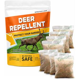 fcesiweg Deer Repellent for Plants, Deer and Rabbit Repellent Outdoor, Rabbit Repellent for Garden, Bunny Repellent, Deer Away, Keep Deer & Rabbits Out of Garden, Yard and Lawn, Easy to Use, 8 Packs