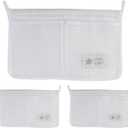 Refrigerator Door Organizer Set Fridge Hanging Mesh Bag for Kitchen Storage Bag Household Sundries Sorting Bag (White) 3 Pcs