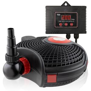 Alpine Corporation PUR5400C Eco-Sphere 5400 GPH Pond Pump with Controller and 33-ft Cord, Energy-Saving, Black/Red