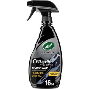 Turtle Wax 53447 Hybrid Solutions Ceramic Acrylic Black Spray Wax Formulated for Black Car Paint, Fills Scratches and Swirl Marks, Provides Water Repellency, Protection and Shine, 16 oz. (Pack of 1) (32 Fl Oz (Pack of 1))