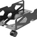 Adjustable Computer Tower Stand, Ventilated PC Tower Stand with 4 Caster Wheels,Mobile Under Desk CPU Holder, PC Cart, Computer Riser for Most Gamers and Students (Black)