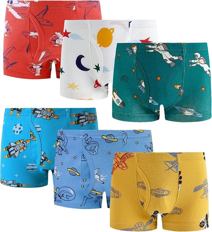 Finihen Boys Boxer Underwear Cotton Briefs Kids Toddler Boys Dinosaur Truck Panties 4 Y