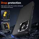 Magnetic for iPhone 16 Plus Case Carbon Fiber Skin SensationCompatible With magsafeMetal Lens KickstandDropproof Sturdy Carbon Fiber PatternWireless Charging Case for iPhone 16 Plus (Black)