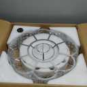 BAYSQUIRREL Retractable Ceiling Fan with Light and Remote/APP Control, Bluetooth Ceiling Fans with Speaker, RGB-LED Light 6 Speeds Reversible Blades,Flush Mount Chandelier Crystal Ceiling Fan