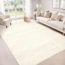 Area Rug Living Room Rugs 5x7: Washable Boho Modern Neutral Geometric Large Rug Soft Farmhouse Moroccan Non-Slip Indoor Floor Carpet for Bedroom Dining Room Nursery Dorm Home Office (Beige, 5'x7')