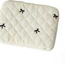 Cute Bow Tie Puffy Laptop Sleeve Coquette Carrying Laptop Bag Cover Y2K Preppy Tablet Liner Pouch Cottagecore Stuffs (15 inch,White)