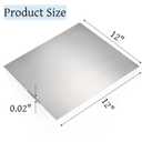 Tlence 6 Pack 5052 Aluminum Sheet, 12" x 12" x 1/64" (0.02") Inch Metal Plain Aluminum Plate, 0.5mm Panel Covered with Protective Film, Heat Treatable Aluminum Flat for Industry Crafting