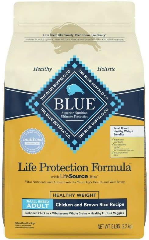 Blue Buffalo Life Protection Formula Healthy Weight Small Breed Dry Dog Food, Supports an Ideal Weight, Made with Natural Ingredients, Chicken & Brown Rice Recipe, 5-lb Bag (EXP 11/23/26)