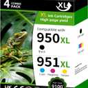 950XL/951XL High Yield Ink Cartridge Replacement for HP950XL/951XL HP950/951 950/951 XL Combo Pack Compatible with HP officejet pro 8600 8100 8610 8615 8616 8620 ( Black Cyan Magenta Yellow 4 Pack)