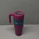 REDUCE Chiller Vacuum Insulated 40 oz Tumbler with Spill-Proof Silicone Straw - Sustainable Tritan Lid with Water Intake Markers - Soft Sit Base Travel Mug - Dishwasher Safe - Berry Bliss